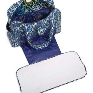 Vera Bradley Katalina Showers Large Stroll Around Diaper Bag Navy Teal Citrine